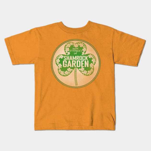 St Patricks Day Gardening - Happy St Patricks Day Shamrock Garden Retro Kids T-Shirt by Admair 